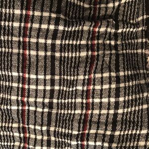 Black white and red blanket scarf